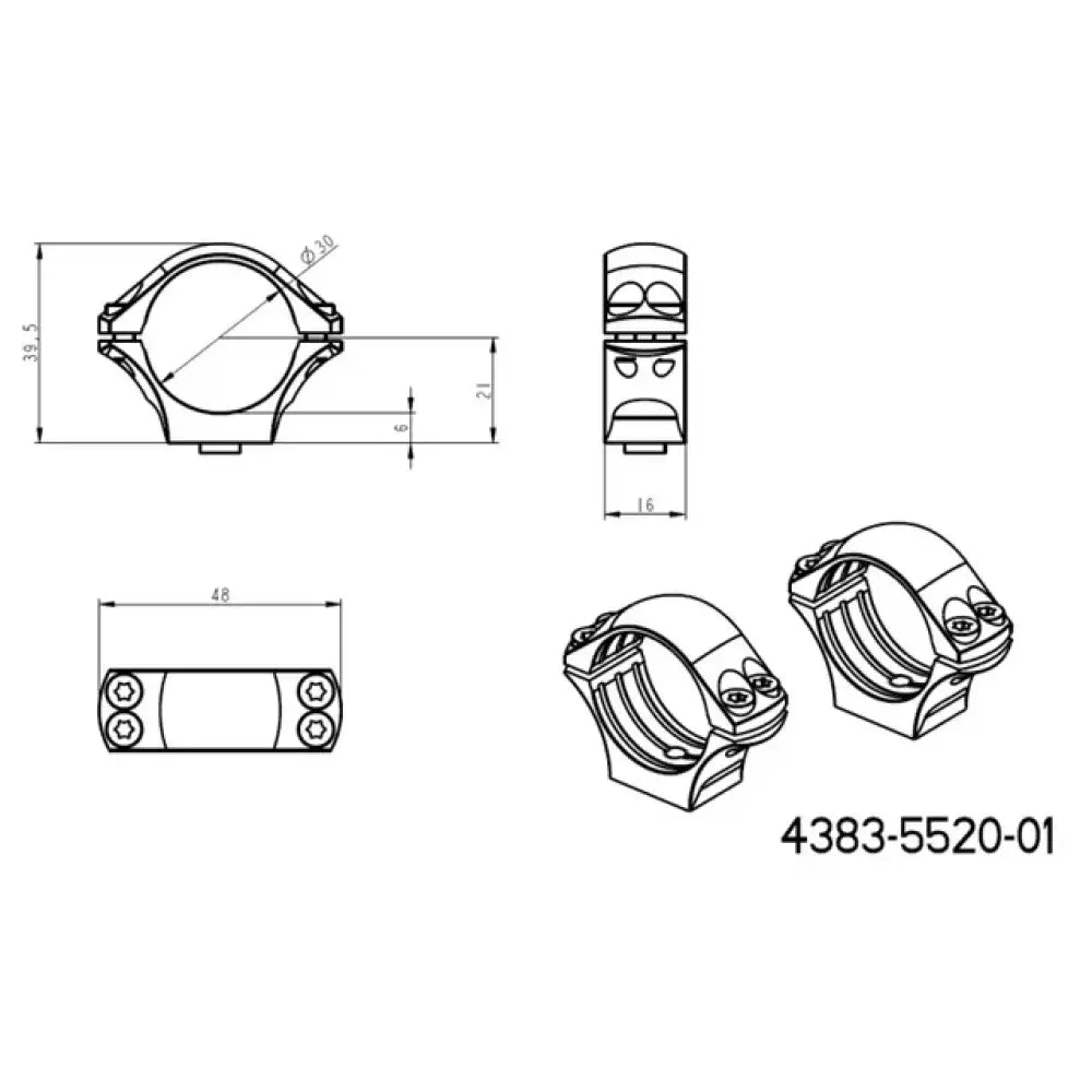 30mm scope rings | short Blaser base