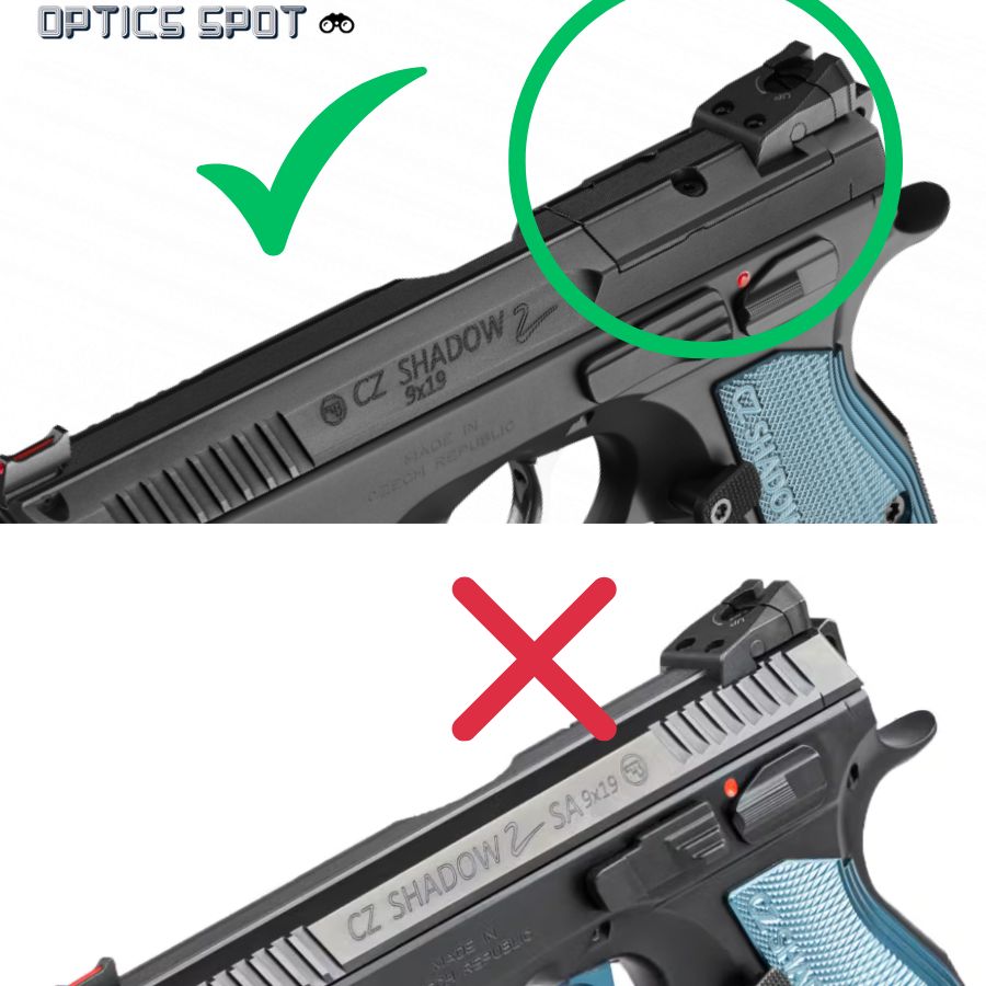 CZ Shadow 2 Plaque adaptatrice | C-More RTS empreinte