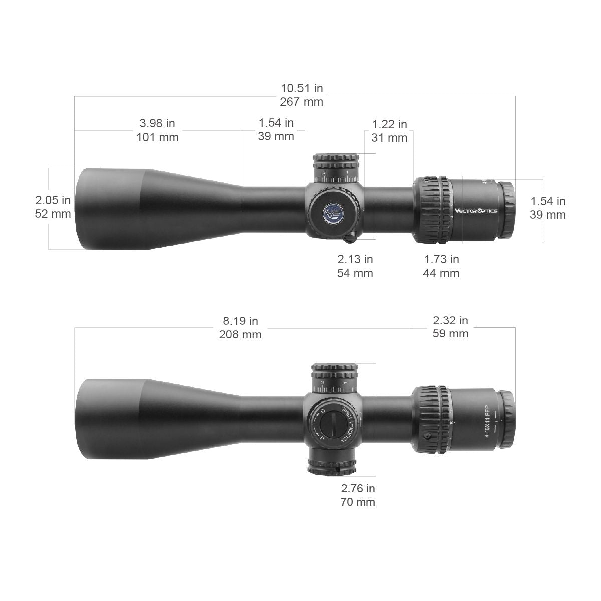Vector Optics Veyron 4-16x44 FFP rifle scope Vector Optics