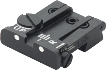 Browning Hi-Power adjustable rear sight | white dots