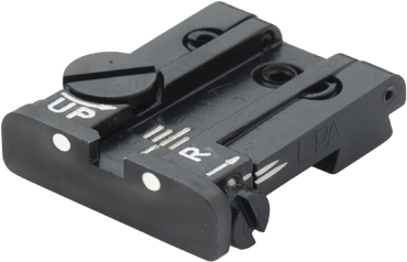 Browning Hi-Power hausse réglable | points blancs