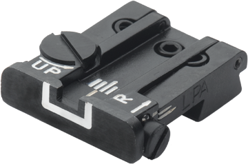 Browning Hi-Power adjustable rear sight | white lines
