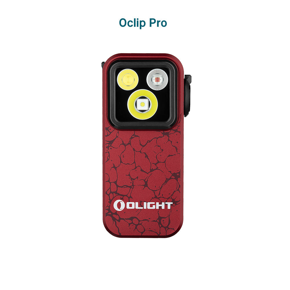 Olight Oclip Pro | multifunctional clip flashlight | 500 lm - Molten Lava