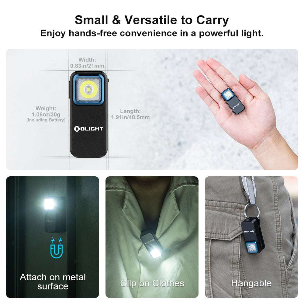 Olight Oclip | lampe clip EDC rechargeable | 300 lm - Noir