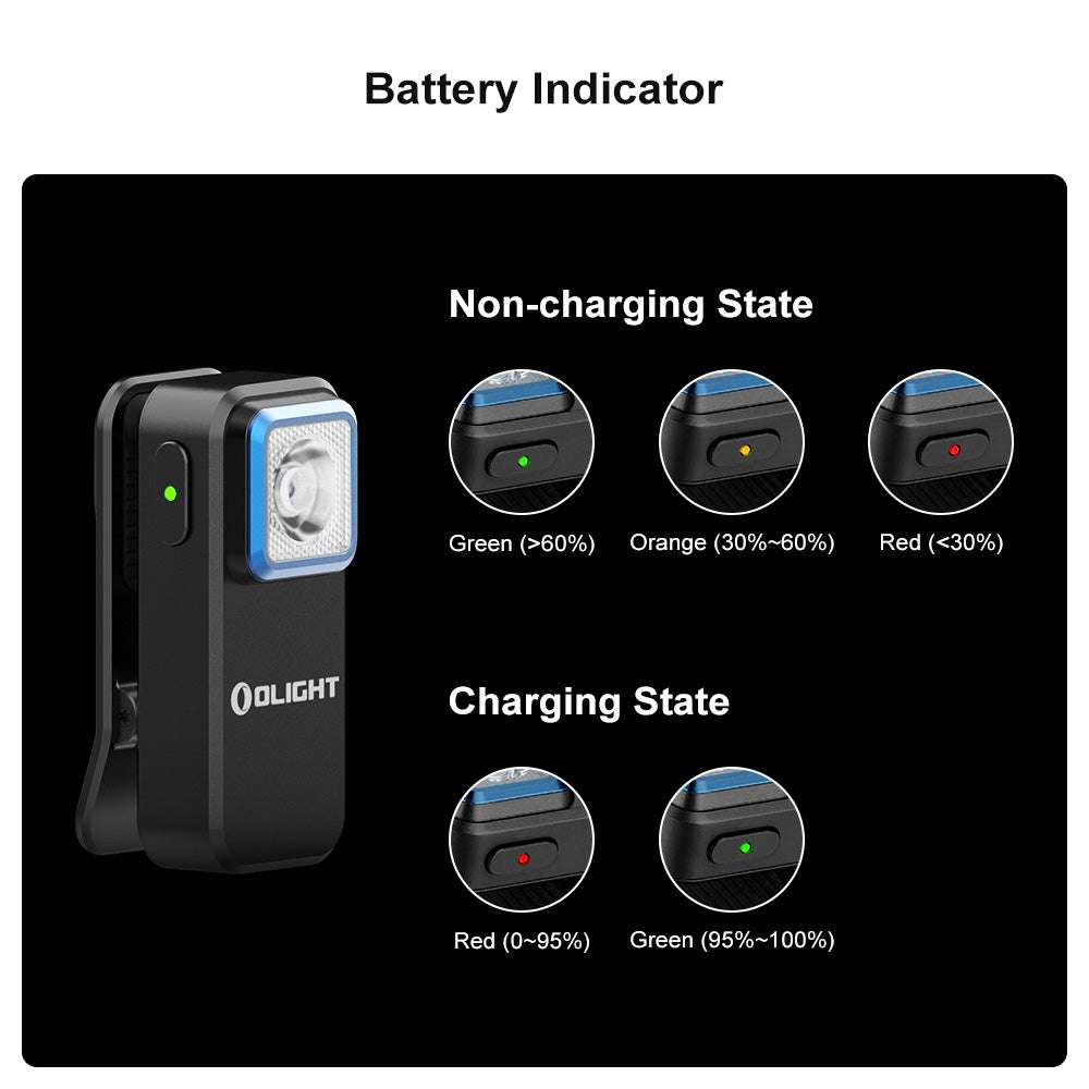 Olight Oclip | lampe clip EDC rechargeable | 300 lm - Noir