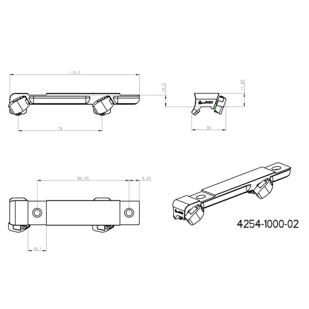 1 inch scope rings [25,4mm] | short Blaser base
