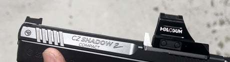 CZ Shadow 2 Optics Ready plate with integrated forwarded rear sight | Trijicon RMR footprint