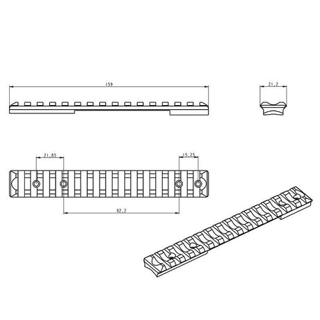 CZ 600 Picatinny rail [steel] | Medium