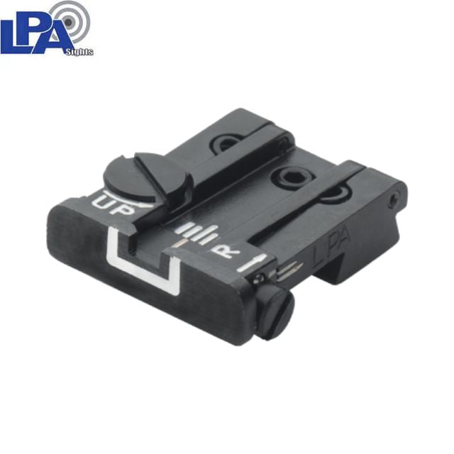 Beretta [92 96 98 M9A1] adjustable rear sight | with white lines