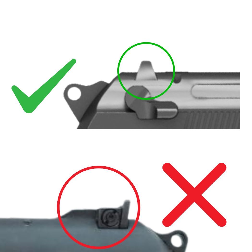 Beretta 92, 96, 98, M9A1, M9A3, Taurus PT99 red dot mount compatibility