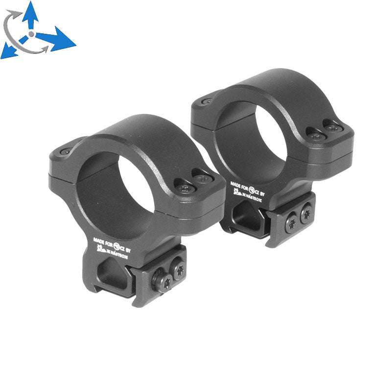 CZ 457 anneaux de lunette pour queue d'aronde | 1 pouce [25,4 mm] 