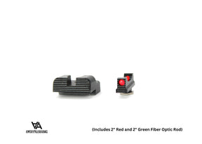 Organes de visée bas pour Glock Slimline [G42 G43 G43X G48] | avec fibre optique