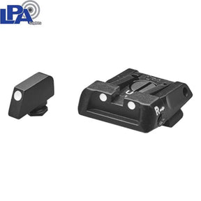 Adjustable sights for Glock [G17 G19 G26 & other] | with white dots