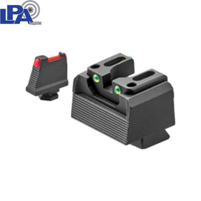Tall semi-adjustable sights for Glock MOS [G17 MOS G19 MOS & other] | with fiber optics