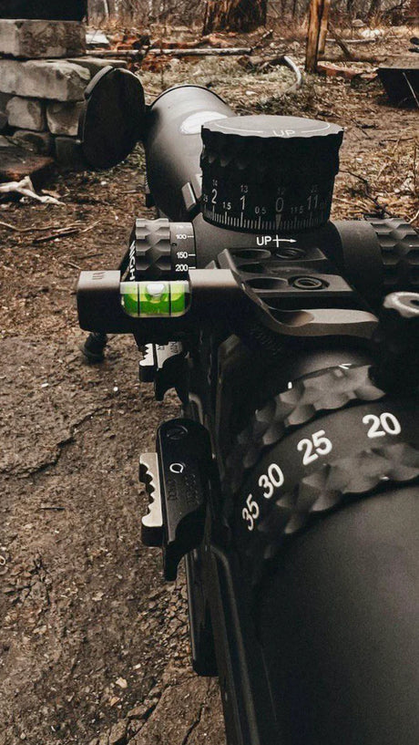 Niveau à bulle déporté pour lunette de visée de carabine