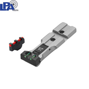S&W revolver [686 629 19 66 586 & other] organes de visée réglables ready pour viseur point rouge [silver; pin-front sight] | avec fibre optique