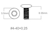 Jeu de vis 3pcs | 4-40x0.250’’ [T10]