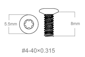 Set de vis 3pcs | 4-40x0.315’’ [T10]