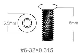 Jeu de vis 3pcs | 6-32x0.315’’ [T10]