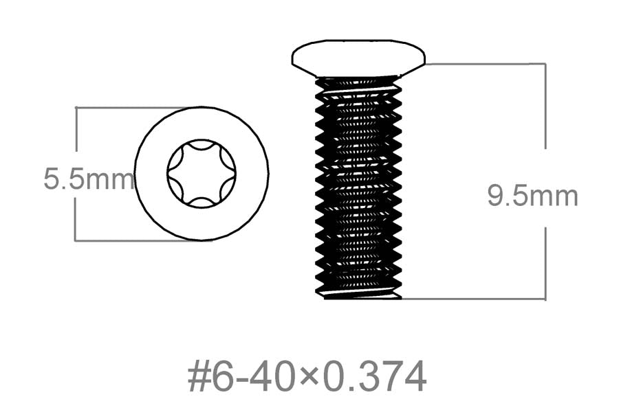 Set of screws 3pcs | 6-40x0.374" [T10]