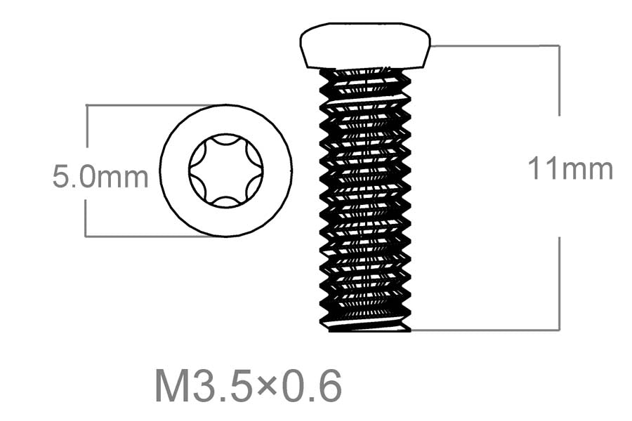 Ensemble de vis 3 pièces | M3.5x0.6 [T10] 