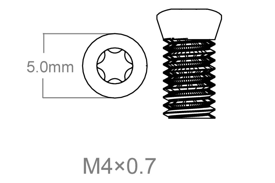 Ensemble de vis 3 pièces | M4x0.7 [T10] 8 mm 