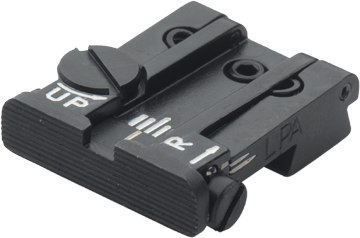 Tanfoglio Limited, EAA Witness, IWI Jericho, Springfield P9 fully adjustable rear sight [old dovetail 9.5 mm] | grooved