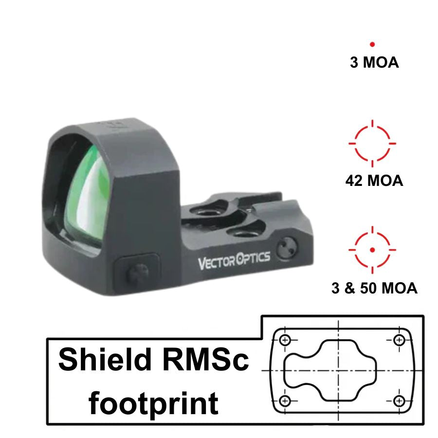 Vector Optics Frenzy-S 1x17x24 MOS Multi Reticle viseur point rouge