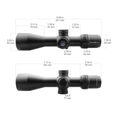 Vector Optics Veyron 3-12x44 FFP lunette de visée compacte pour carabine