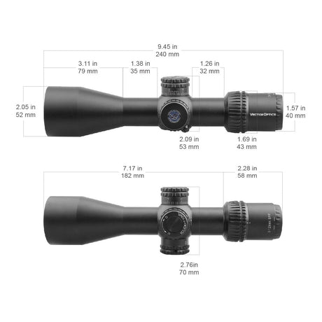 Vector Optics Veyron 3-12x44 SFP lunette de visée compacte pour carabine