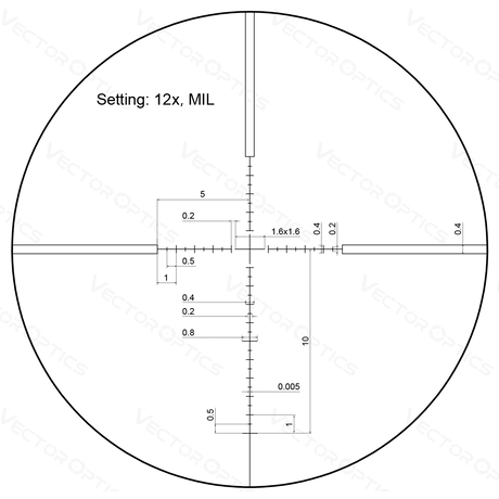Vector Optics Veyron 3-12x44 SFP lunette de visée compacte pour carabine