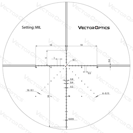 Vector Optics Veyron 6-24x44 IR First Focal Plane Illuminated lunette de visée pour carabine