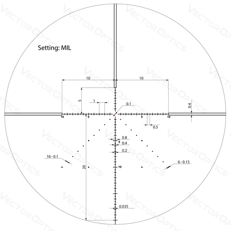 Vector Optics Veyron 4-16x44 IR First Focal Plane Illuminated lunette de visée pour carabine