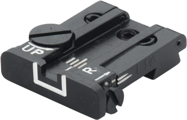 Browning Hi-Power adjustable rear sight | white lines
