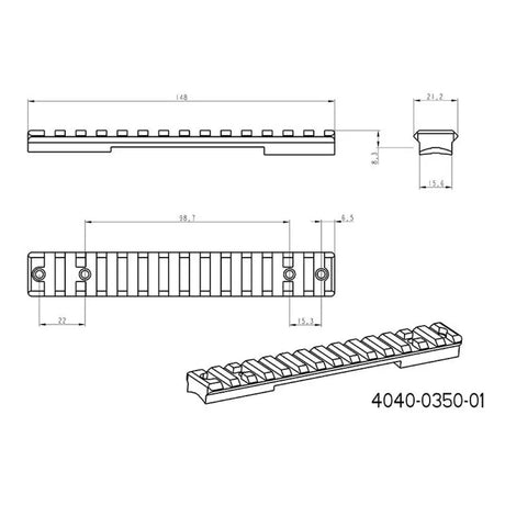Howa 1500S Picatinny rail [steel]