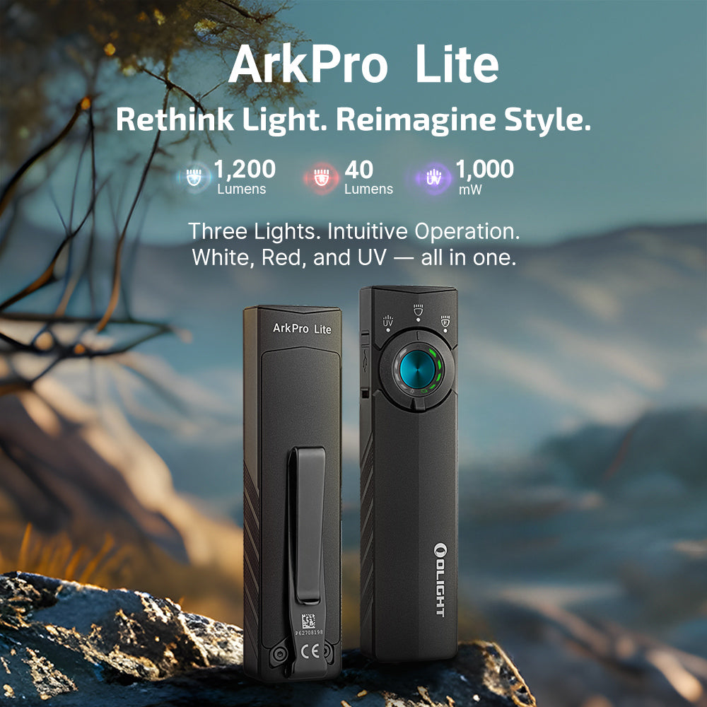 Olight ArkPro Lite | lampe EDC plate 3-en-1 | 1.200 lm