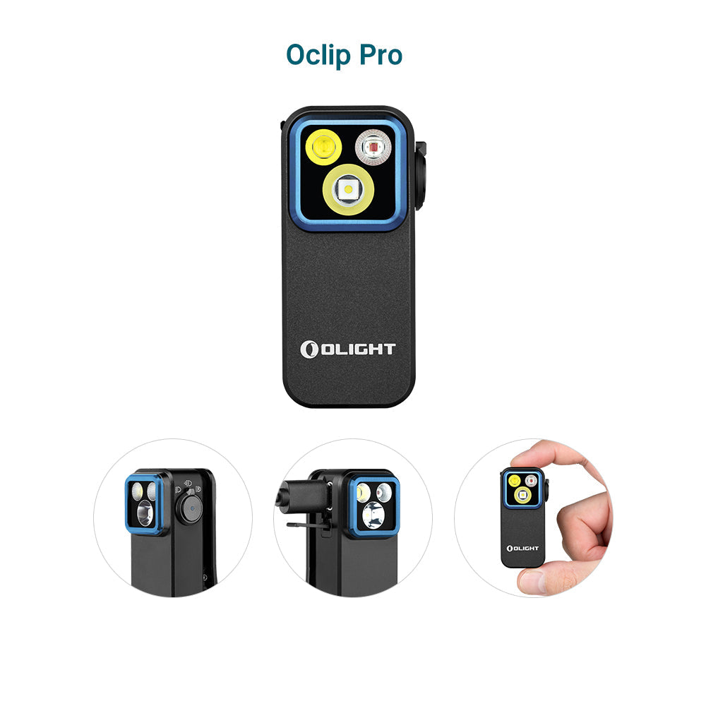 Olight Oclip Pro | multifunctional clip flashlight | 500 lm - Black