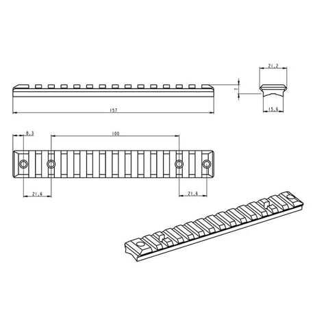 Savage 110 Short Action Picatinny rail [steel]