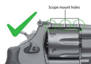 Smith & Wesson revolver [686 629 19 66 586 & other] viseur point rouge ready organes de visée réglables | fibre optique