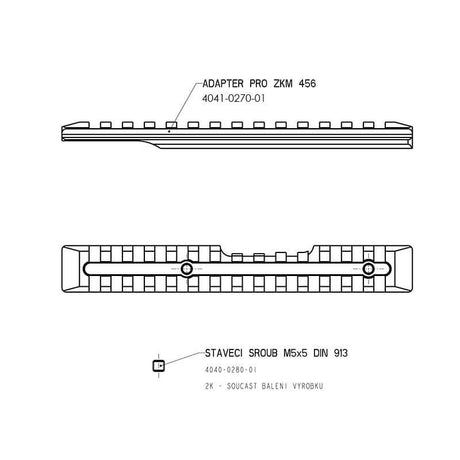 Brno ZKM 452 ZKM 456 Picatinny rail [steel] | 16 mm